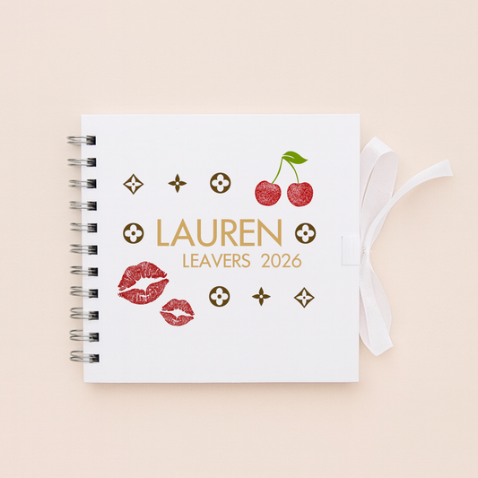 Personalised School Leavers Memory Scrap Book - Fashion Girly