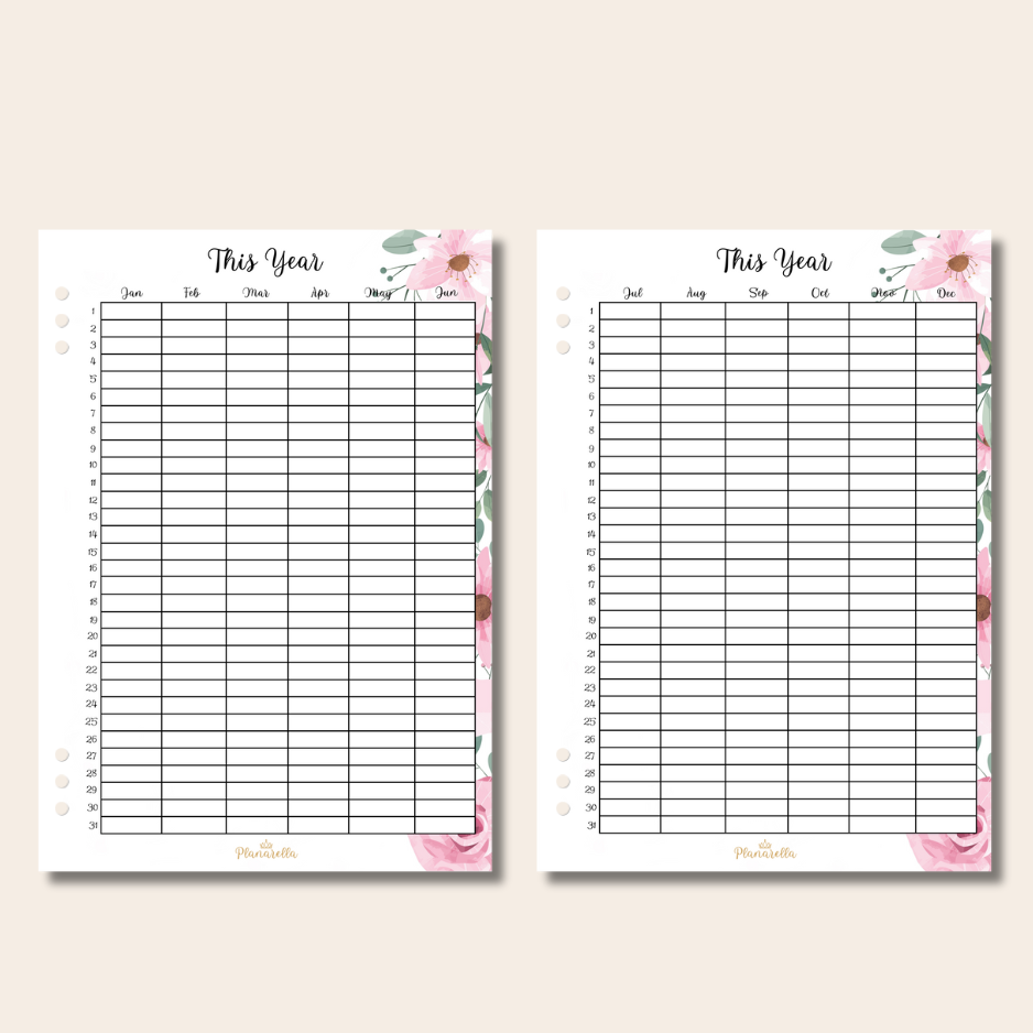 This Year - Garden Roses - Set of 2 Page Inserts