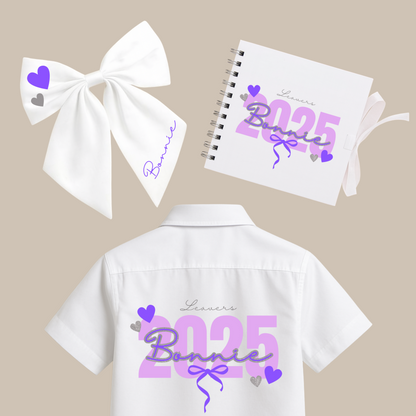 Personalised School Leavers Memory Scrap Book - Cutie Bows
