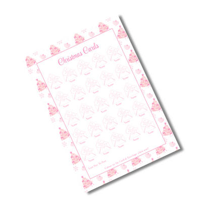 A4 Christmas Planner Refill Page Inserts - Pink Trees
