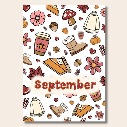 September Journal Page Set