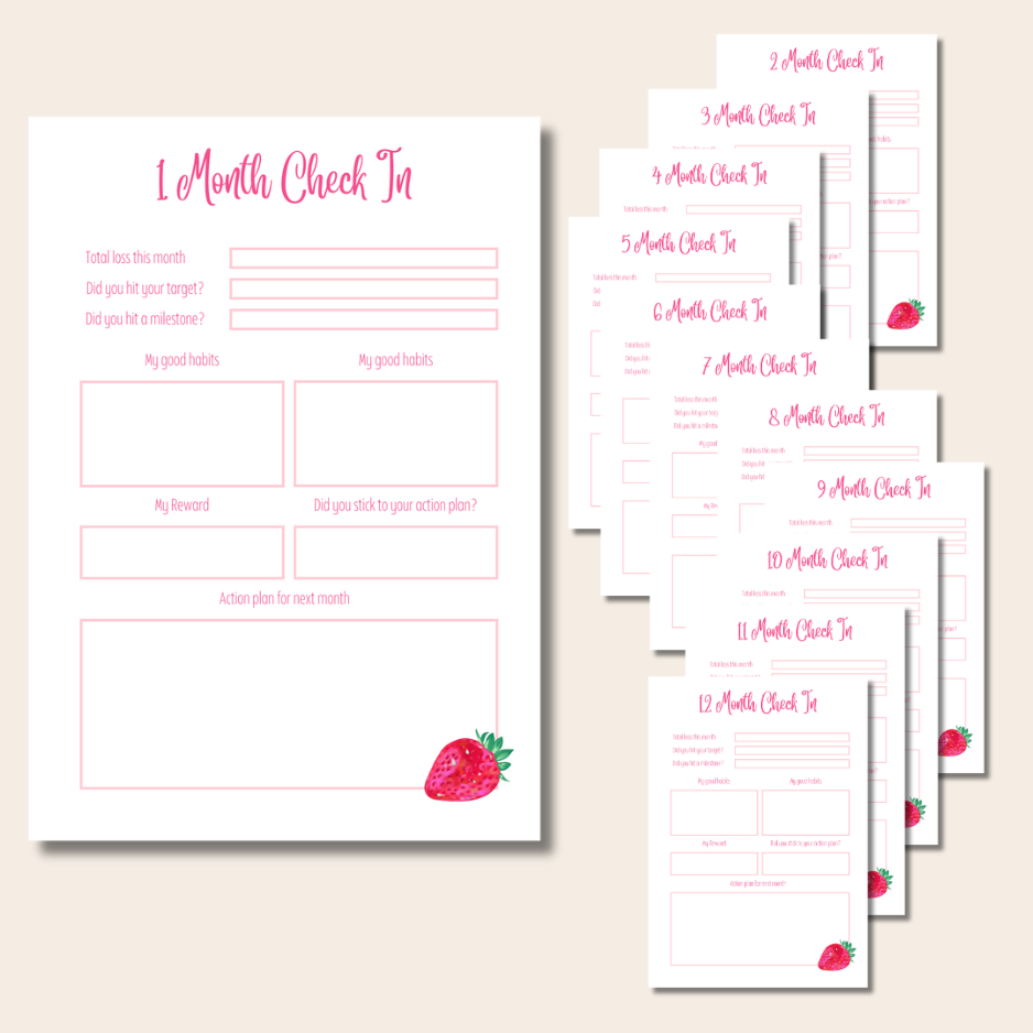 Strawberry Sparkles Diet Starter Kit - Gold - Optional Personalisation