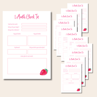 Strawberry Sparkles Diet Starter Kit - Gold - Optional Personalisation