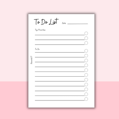 To Do List - Set of 20 Pages