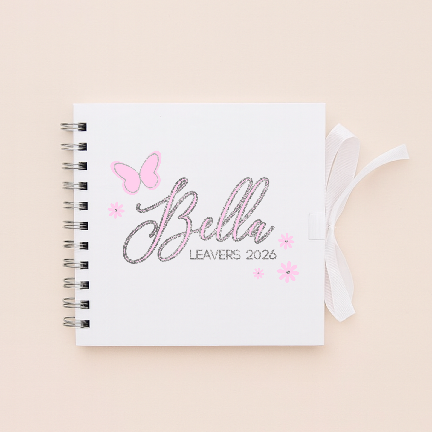 Personalised School Leavers Memory Scrap Book - Butterfly Bloom