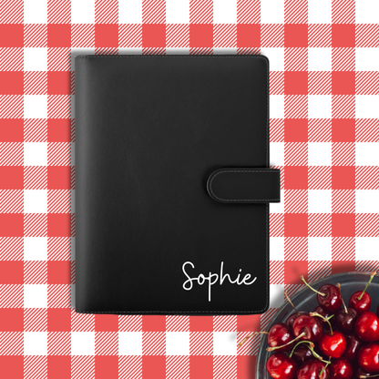 Personalised Black Binder - Very Cherry