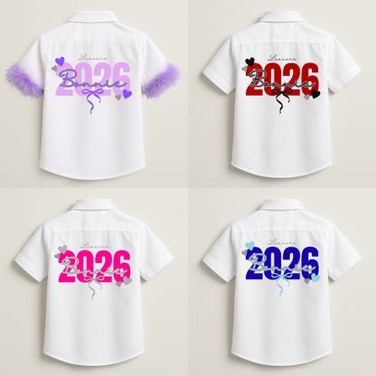 Personalised School Leavers Shirt - Cutie Bows