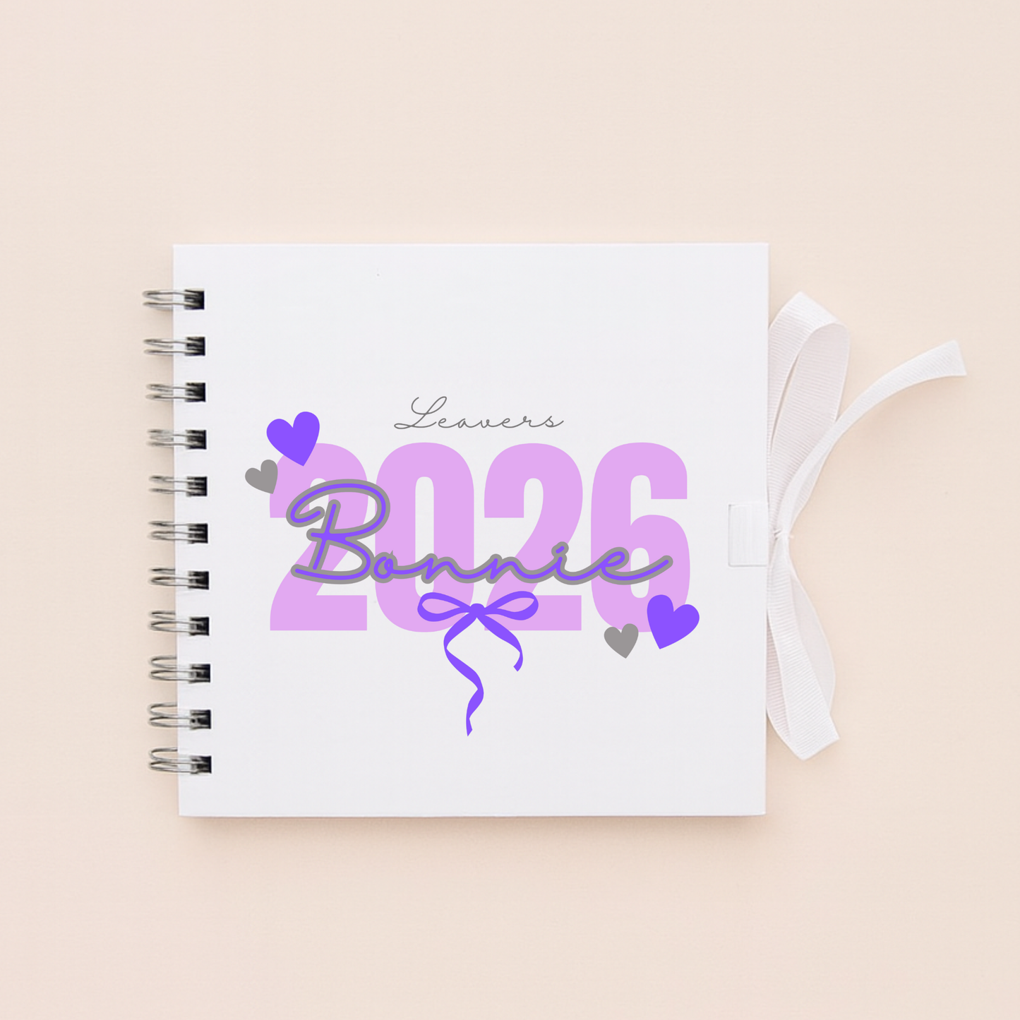 Personalised School Leavers Memory Scrap Book - Cutie Bows