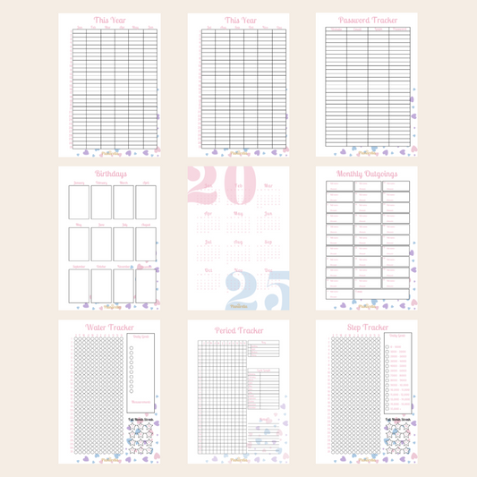 Essentials Pack - Pastel Passion - Set of 9 Page Inserts