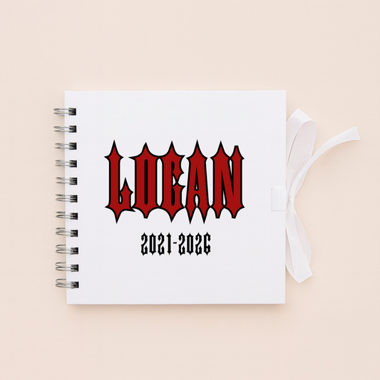 Personalised School Leavers Memory Scrap Book - Trap Fashion Spike