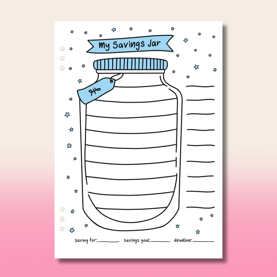 My Savings Jar - Single Page