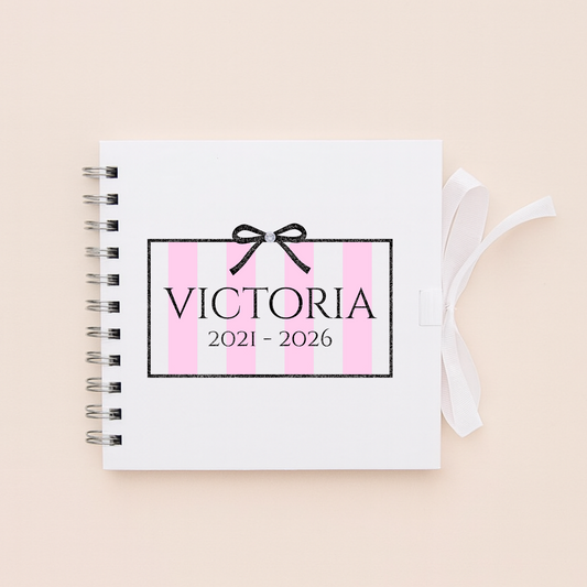 Personalised School Leavers Memory Scrap Book - Fashion Secret