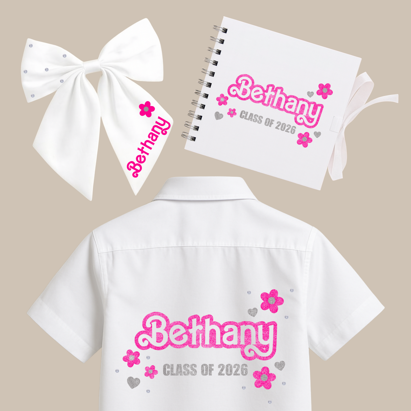 Personalised School Leavers Memory Scrap Book - Baby Doll