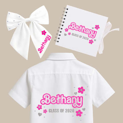 Personalised School Leavers Memory Scrap Book - Baby Doll