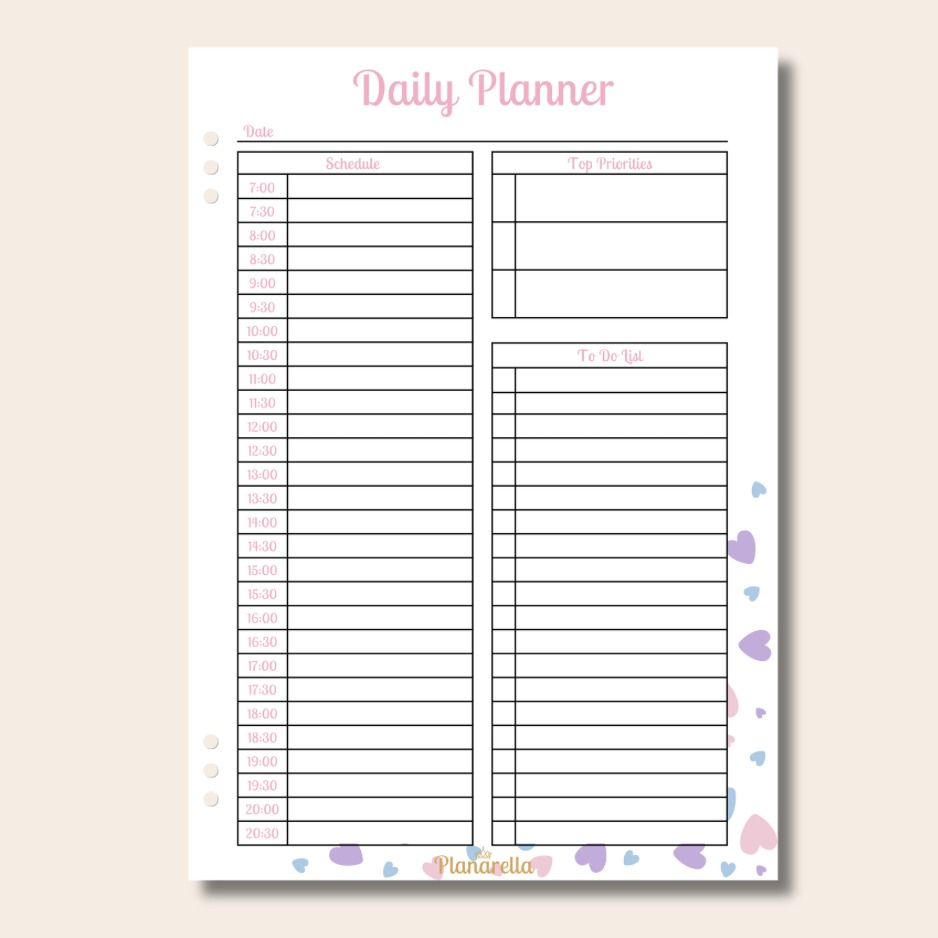Daily Planner - Pastel Passion - Page Inserts