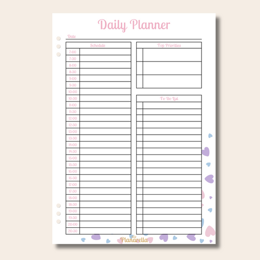 Daily Planner - Pastel Passion - Page Inserts