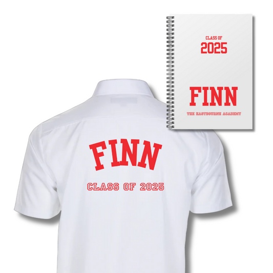 School Leavers Shirt & Memory Book Set - Football Theme