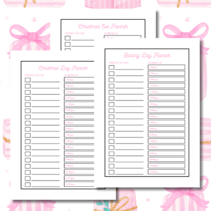 Pink Presents Christmas Planner