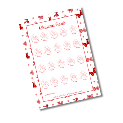 A4 Christmas Planner Refill Page Inserts - Red Bows