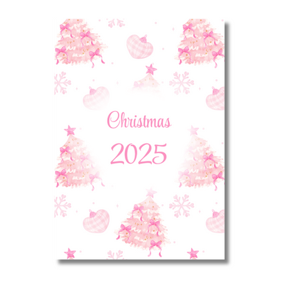 A4 Christmas Planner Refill Page Inserts - Pink Trees