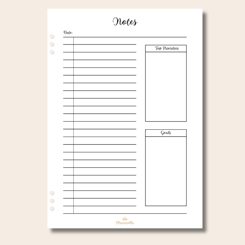 Notes - Page Inserts