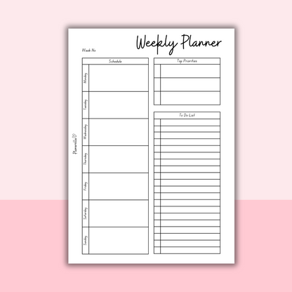 Weekly Planner - Set of 20 Pages