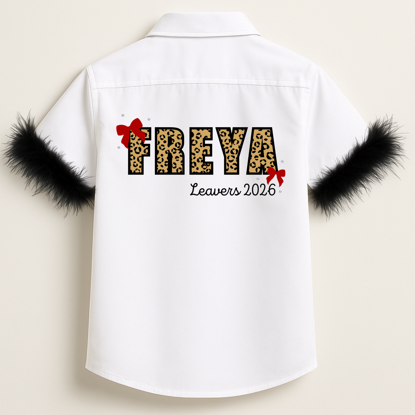 Personalised School Leavers Shirt - Cute Kitty