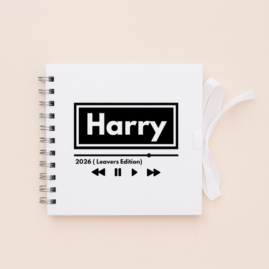 Personalised School Leavers Memory Scrap Book - Playlist