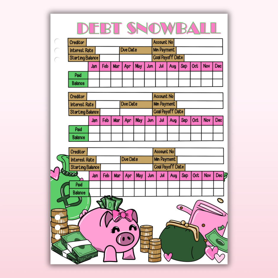 Money & Savings Set - 1 Year Bundle - 97 Page Inserts & 13 Dividers