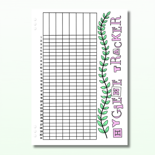 Hygiene Tracker - Single Page
