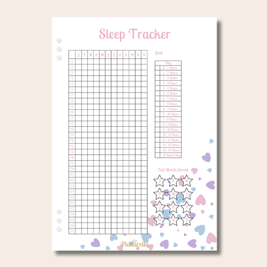 Sleep Tracker - Pastel Passion - Single Page
