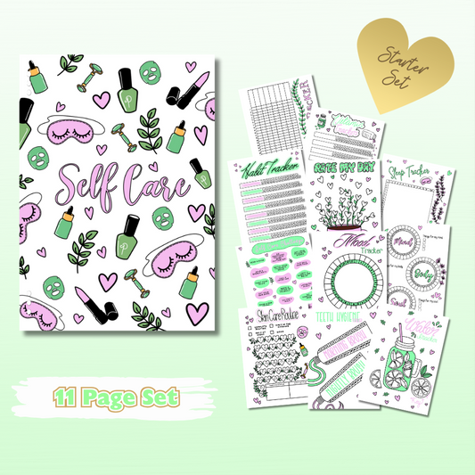 Complete Self Care Set - 1 Month Bundle - 11 Page Set + Divider