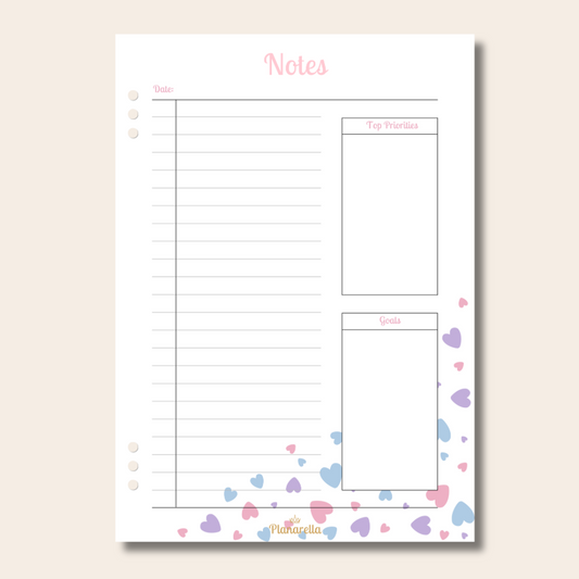 Notes - Pastel Passion - Page Inserts