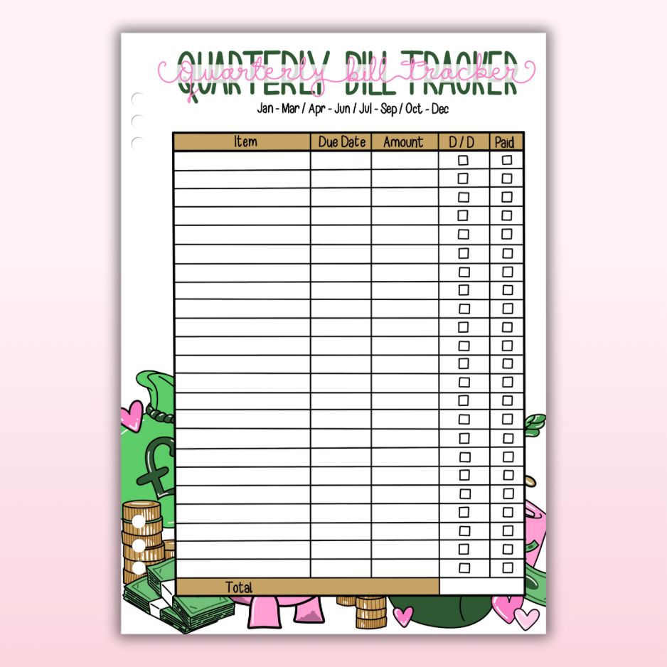 Money & Savings Set - 1 Year Bundle - 97 Page Inserts & 13 Dividers