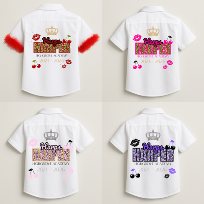 Personalised School Leavers Shirt - Wild Cherry