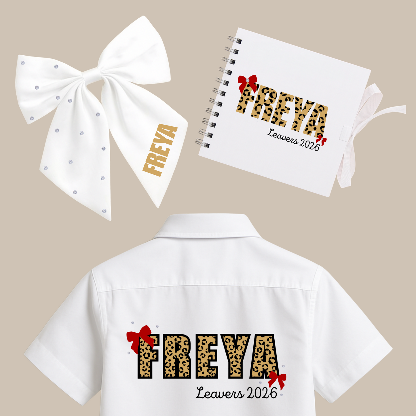 Personalised School Leavers Memory Scrap Book - Cute Kitty