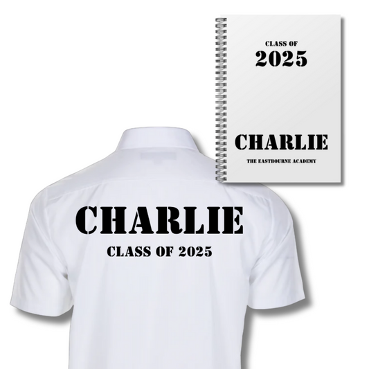 School Leavers Shirt & Memory Book Set - Cargo Theme
