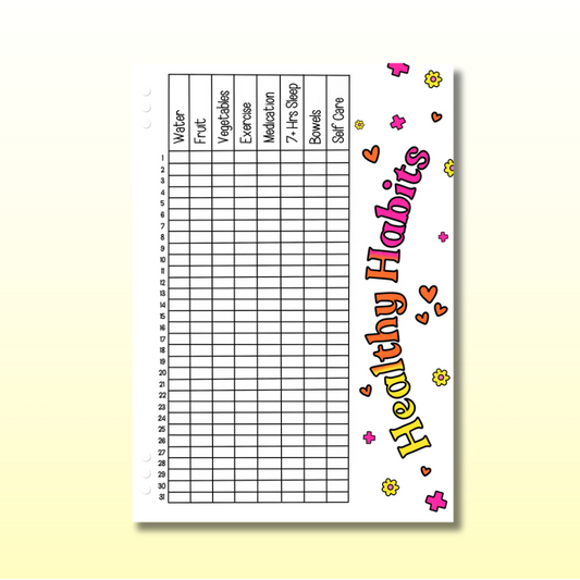 Healthy Habits Tracker - Single Page