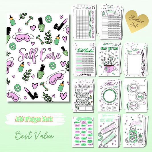 Ultimate Self Care Page Set - 6 Month Bundle - 56 Page Set