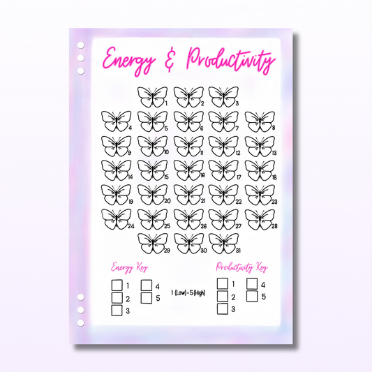 Energy & Productivity Tracker - Single Page