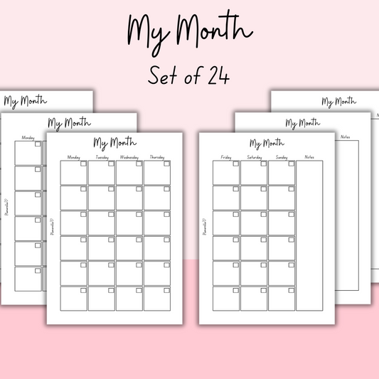My Month - Set of 24 Pages