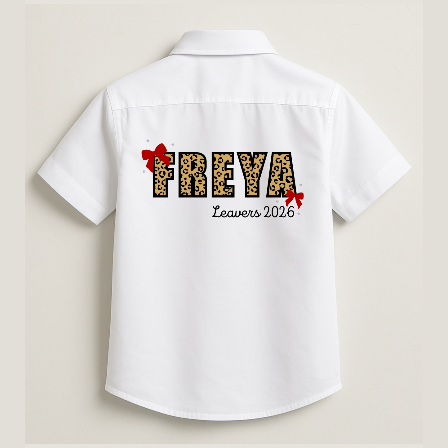 Personalised School Leavers Shirt - Cute Kitty