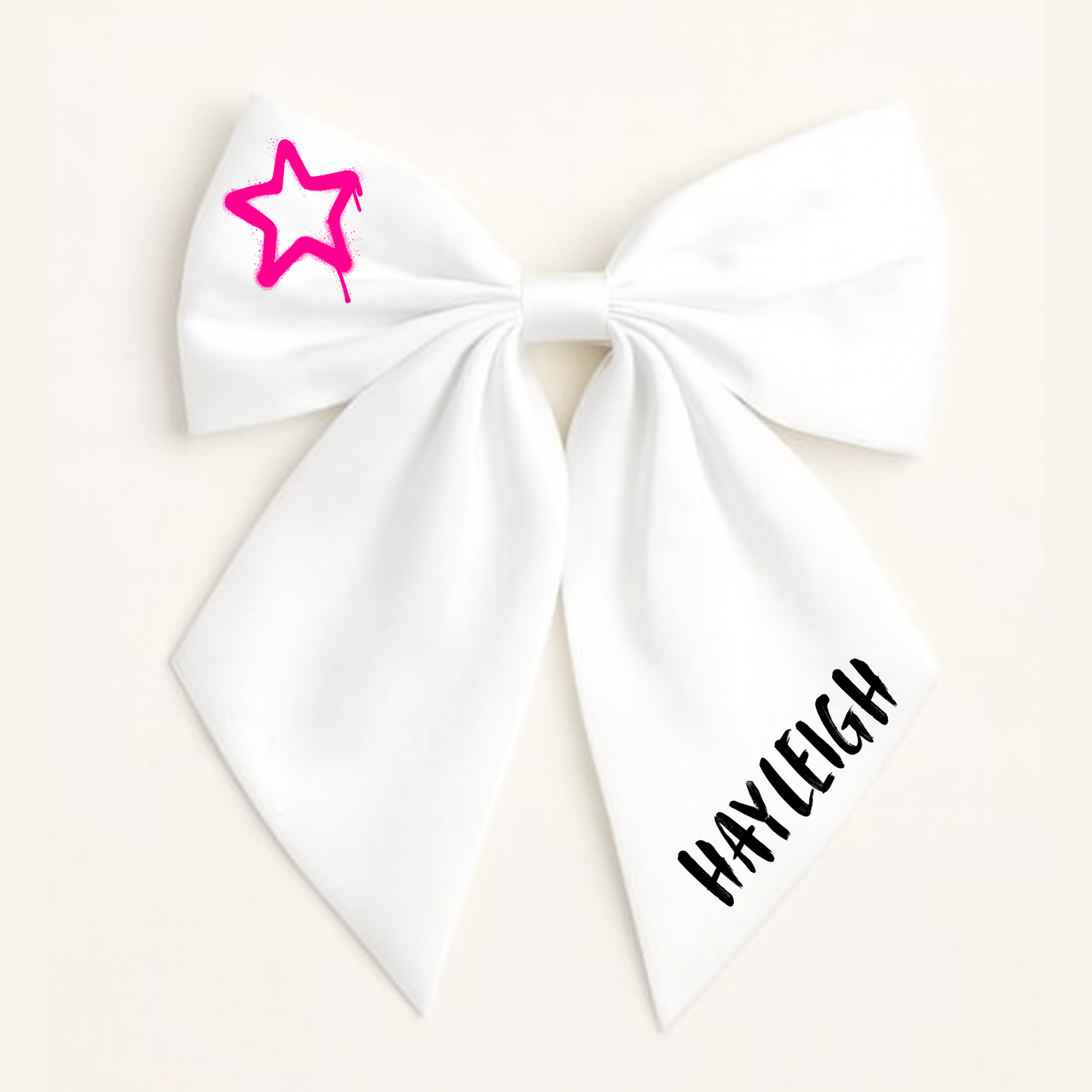 Personalised School Leavers Hair Bow Clip - Rebel Rock
