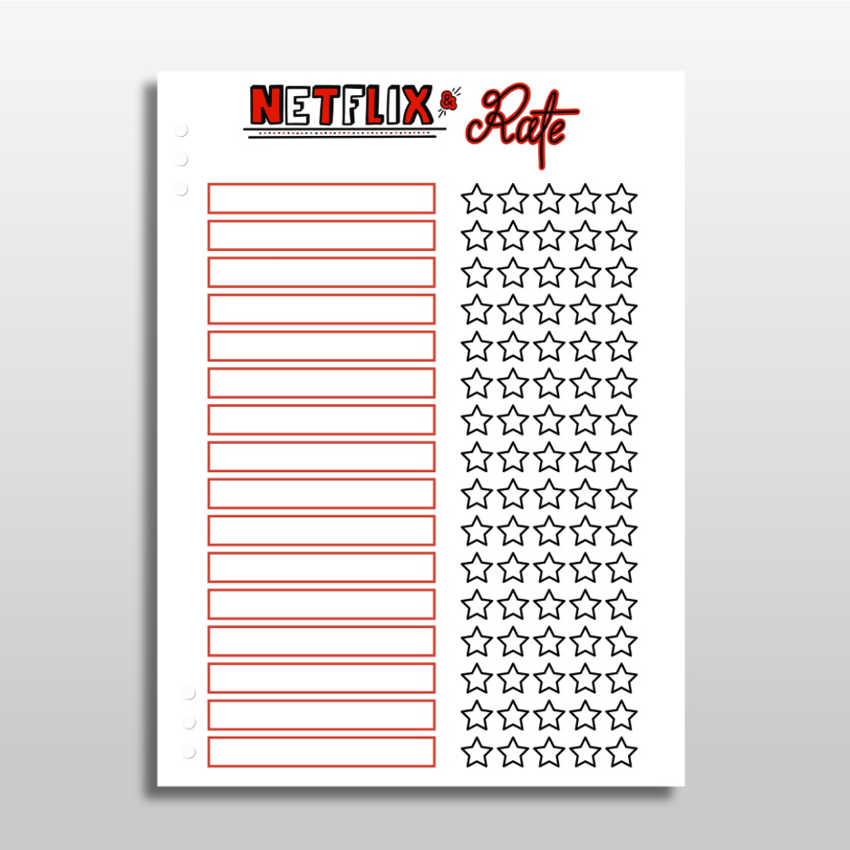 Movies & Tv Set - 5 Page Bundle + Page Divider