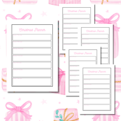 Pink Presents Christmas Planner