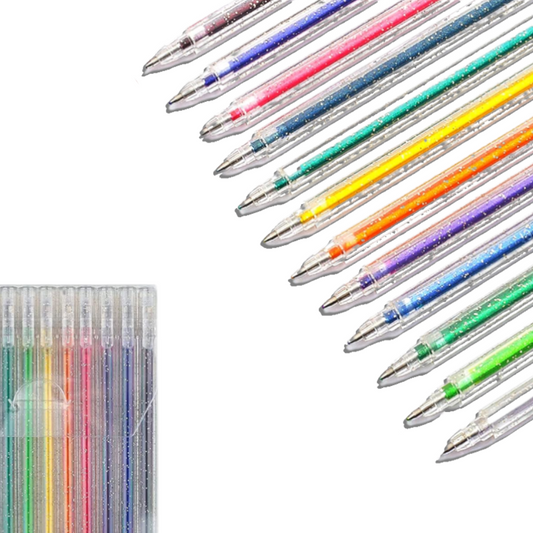 Glitter Bomb Gel Pens - 12 Pack
