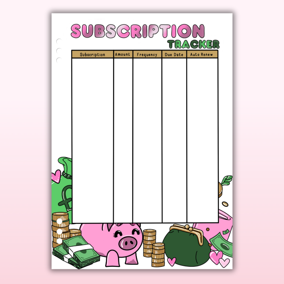 Money & Savings Set - 1 Year Bundle - 97 Page Inserts & 13 Dividers