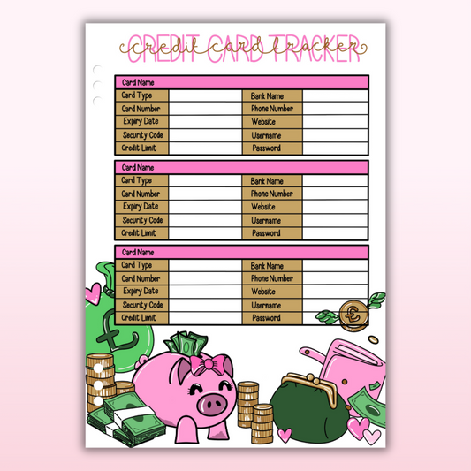 Credit Card Tracker - Single Page