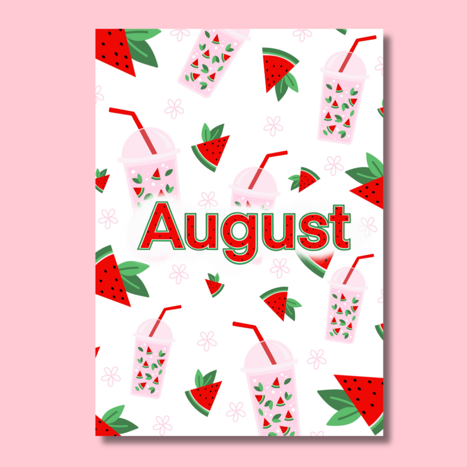 August Journal Page Set