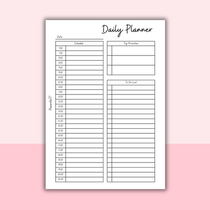 Daily Planner - Set of 30 Pages